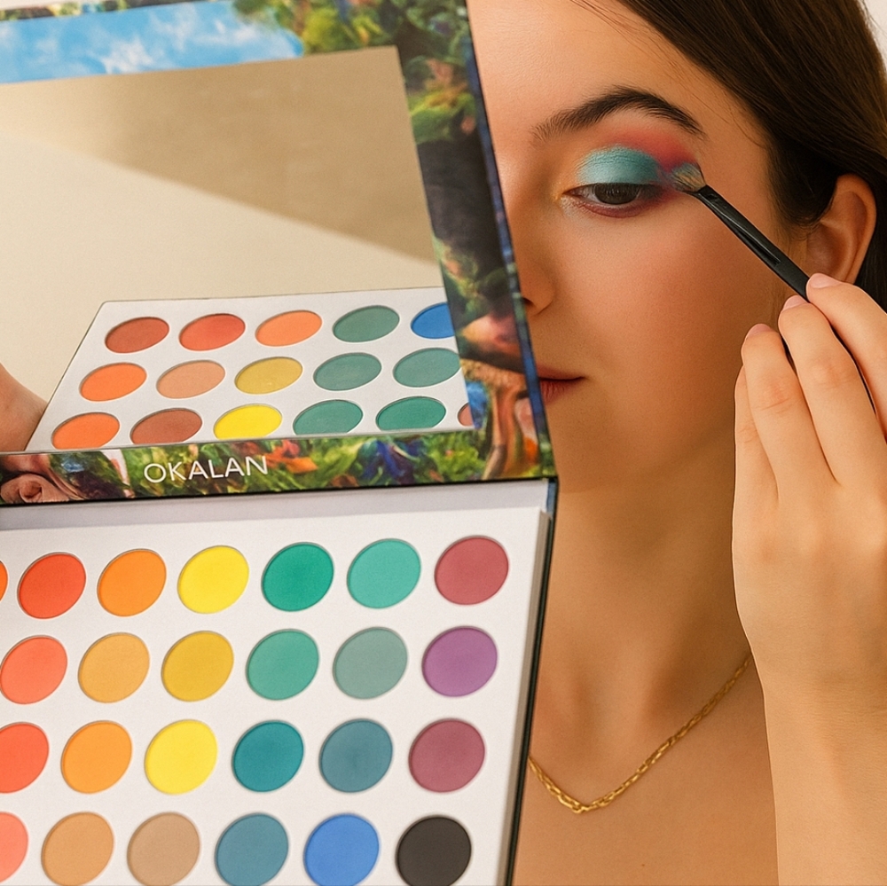 Okalan Wonderland Eyeshadow Shimmer Palette High Pigmented Matte Shades 28 Color